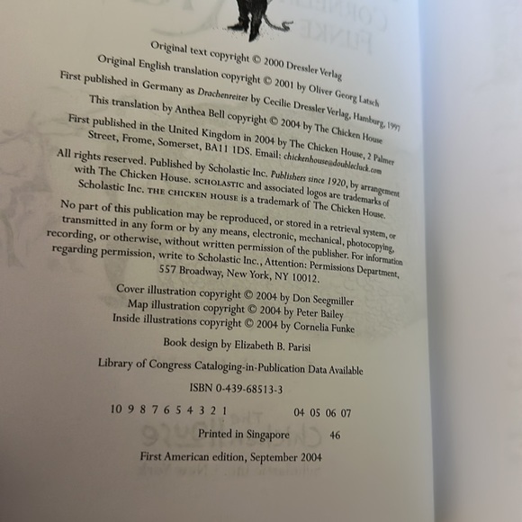 Dragon Rider By Cornelia Funke First American Edition Hardcover Book - Picture 6 of 9